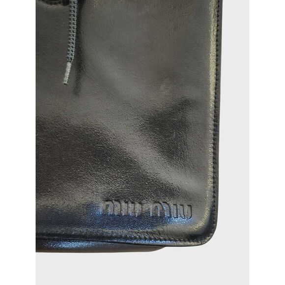 Miu Miu Prada Vintage Logo 90s Collectible Leather Shoulder Bag - Picture 3 of 14